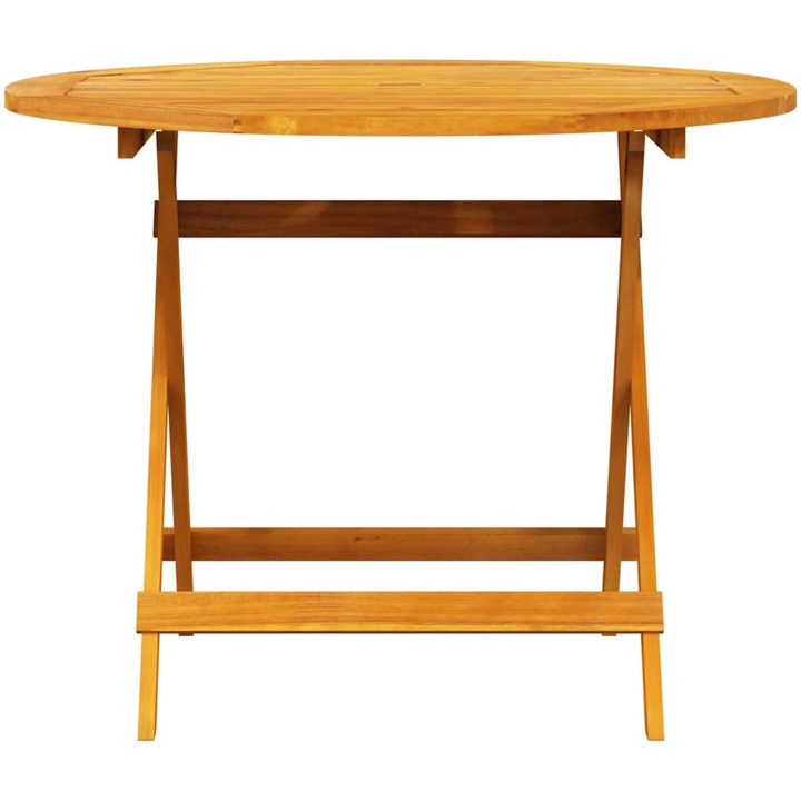 Utomhusmöbelset 5 pcs Naturligt trä Solid akaciaträ vidaXL ⌀90x75 cm – bild 9