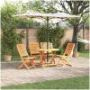 Utomhusmöbelset 5 pcs Naturligt trä Solid akaciaträ vidaXL ⌀90x75 cm – miniatyr 1