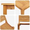 Utomhusmöbelset 5 pcs Naturligt trä vidaXL 90x90 cm bord – miniatyr 11