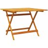Utomhusmöbelset 5 pcs Naturligt trä vidaXL 90x90 cm bord – miniatyr 6