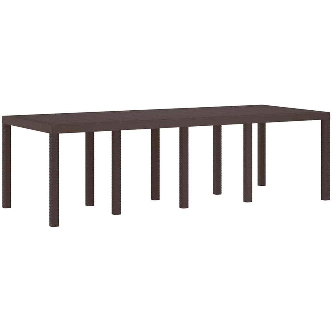 Utomhusserveringsset 9 pcs Brun Konstrotting vidaXL 250 x 100 x 73 cm – bild 4