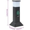 Utomhusuttag med lampa och spett 2-vägs 16x16x39,5 cm vidaXL – miniatyr 9
