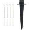Utomhusuttag med spett 4-vägs stenlook grå 16x16x29,5 cm vidaXL – miniatyr 7