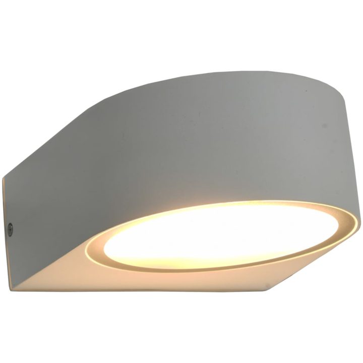 Utomhusvägglampa 2 st 11 W vit rund vidaXL – bild 2