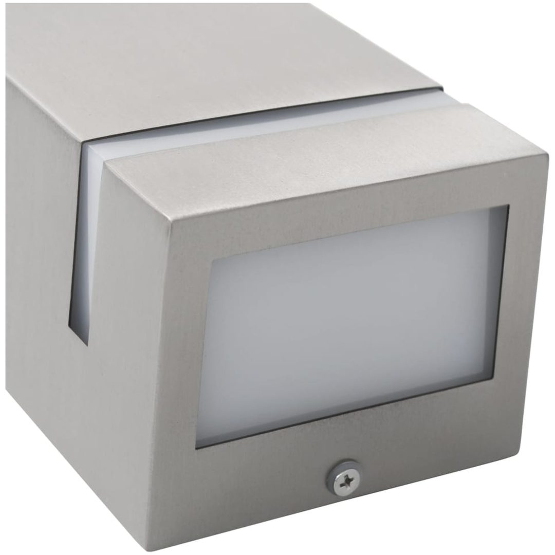 Utomhusvägglampa 2 st 35 W silver rektangulär vidaXL 75 x 95 x 238 mm – bild 6
