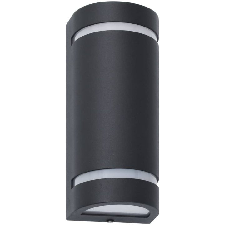 Utomhusvägglampa 2 st 35 W svart halvrund vidaXL 75 x 95 x 238 mm – bild 3