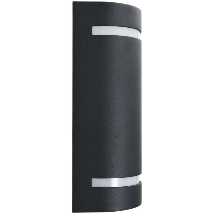 Utomhusvägglampa 2 st 35 W svart halvrund vidaXL 75 x 95 x 238 mm – bild 4