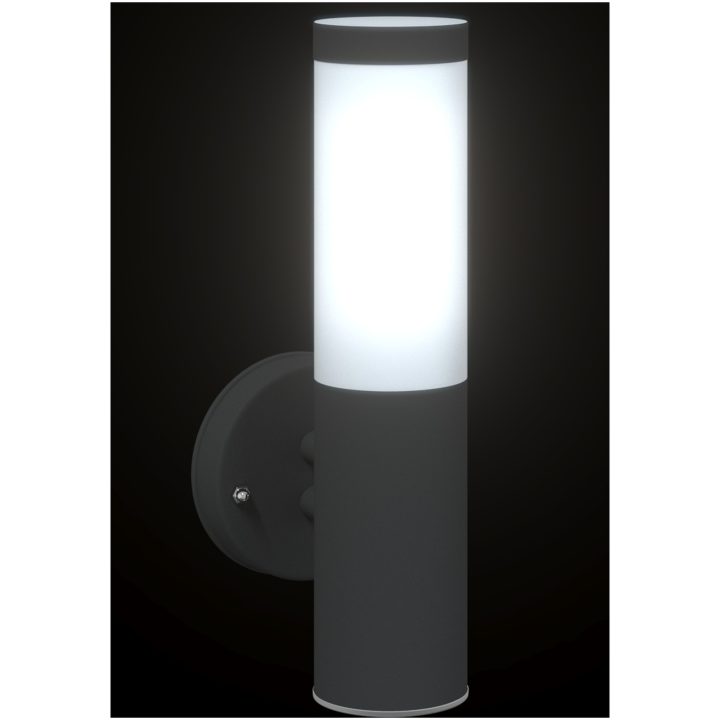 Utomhusvägglampa 2 st Svart rostfritt stål IP44 vidaXL Medium – bild 10