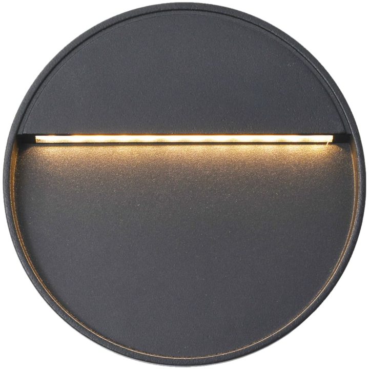 Utomhusvägglampa LED 2 st 3 W svart rund vidaXL – bild 4