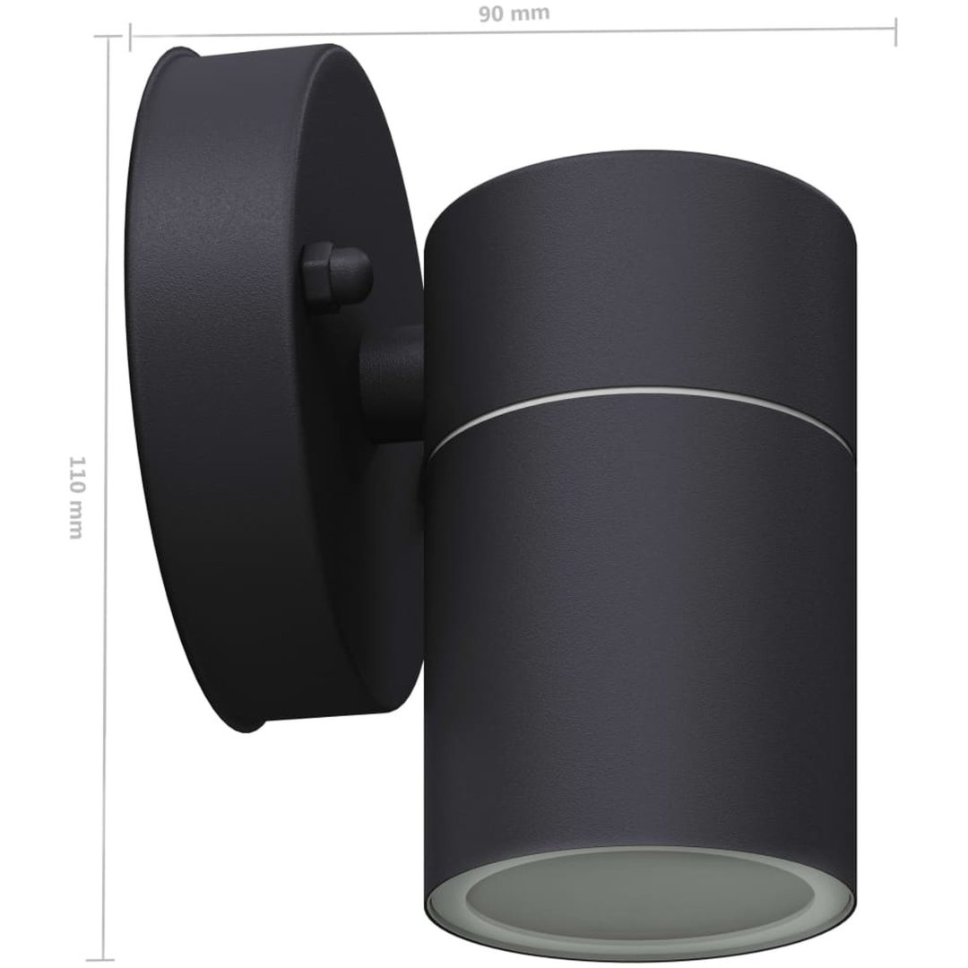 Utomhusvägglampa LED 2 st rostfritt stål nedåt vidaXL – bild 6