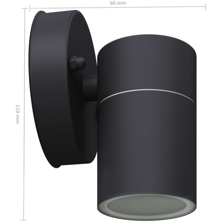 Utomhusvägglampa LED 2 st rostfritt stål nedåt vidaXL – bild 6