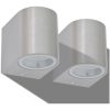 Utomhusvägglampa LED 2 st rund nedåt vidaXL – miniatyr 3