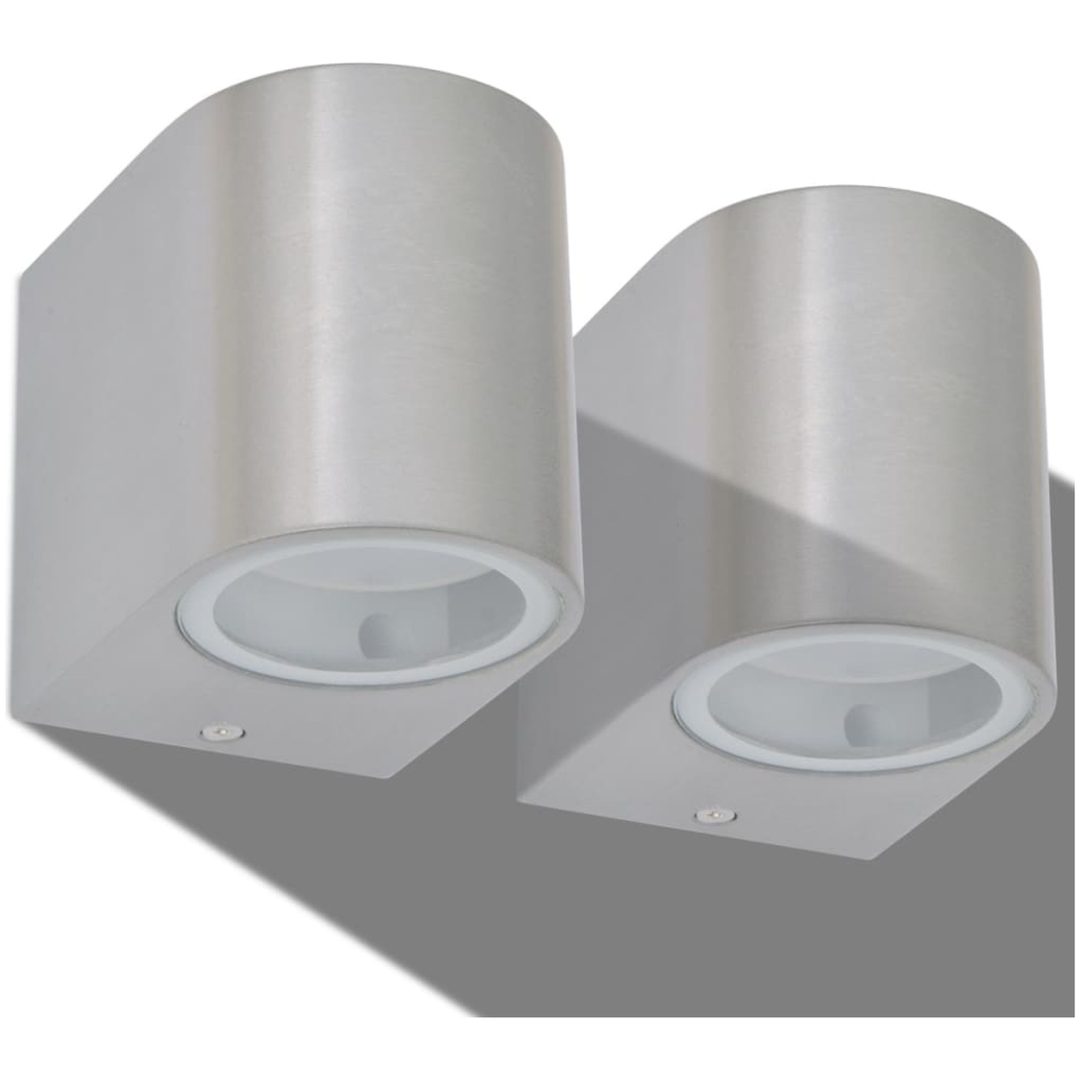 Utomhusvägglampa LED 2 st rund nedåt vidaXL – bild 3