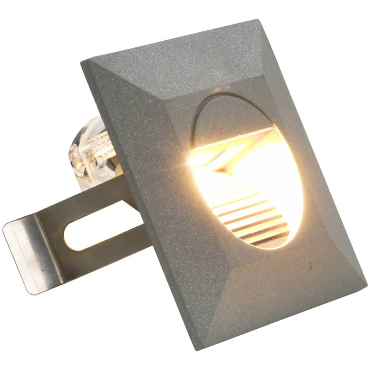 Utomhusvägglampa LED 6 st 5 W silver fyrkantig vidaXL – bild 2