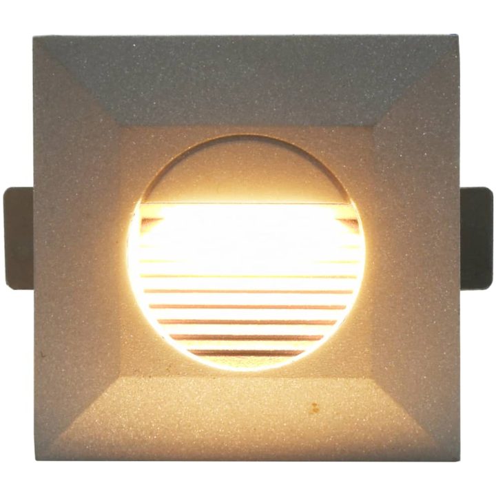 Utomhusvägglampa LED 6 st 5 W silver fyrkantig vidaXL – bild 4