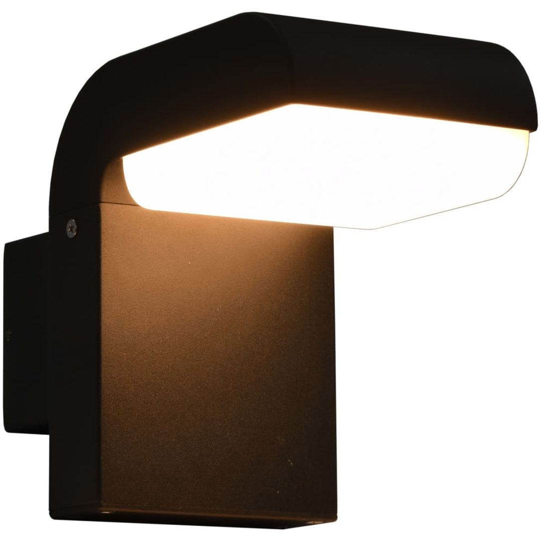 Utomhusvägglampa LED 9 W svart oval vidaXL