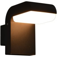 Utomhusvägglampa LED 9 W svart oval vidaXL