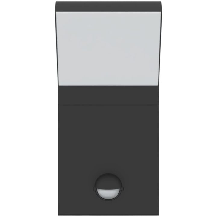 Utomhusvägglampa LED med sensor svart gjuten aluminium vidaXL – bild 5