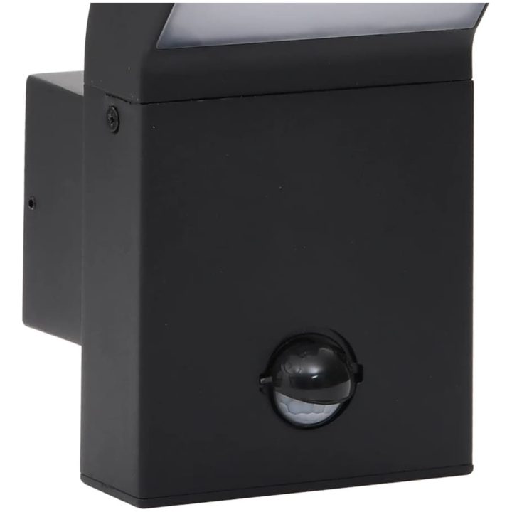 Utomhusvägglampa LED med sensor svart gjuten aluminium vidaXL – bild 8