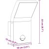 Utomhusvägglampa LED med sensor svart gjuten aluminium vidaXL – miniatyr 9