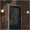 Utomhusvägglampa LED med sensor svart gjuten aluminium vidaXL – miniatyr 1