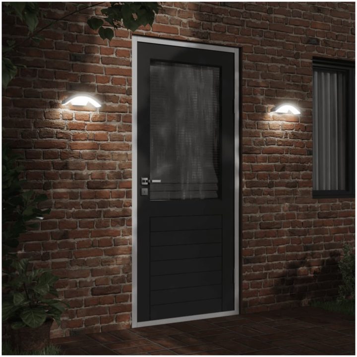 Utomhusvägglampa LED med sensor vit gjuten aluminium vidaXL – bild 3
