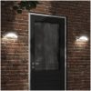 Utomhusvägglampa LED med sensor vit gjuten aluminium vidaXL – miniatyr 1
