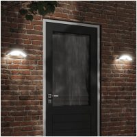 Utomhusvägglampa LED med sensor vit gjuten aluminium vidaXL