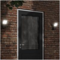 Utomhusvägglampa LED svart gjuten aluminium vidaXL