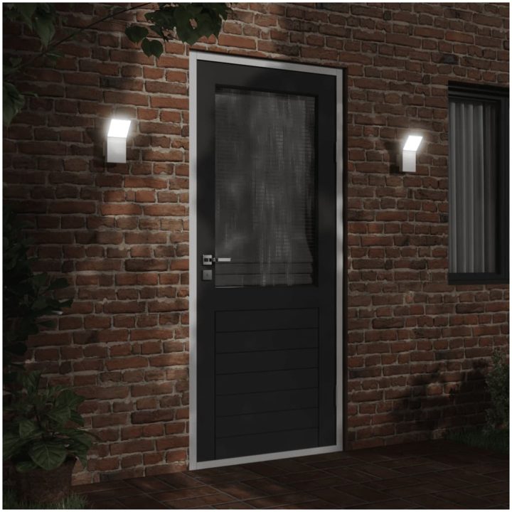 Utomhusvägglampa LED vit gjuten aluminium vidaXL – bild 3