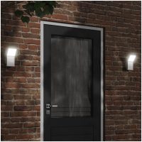Utomhusvägglampa LED vit gjuten aluminium vidaXL