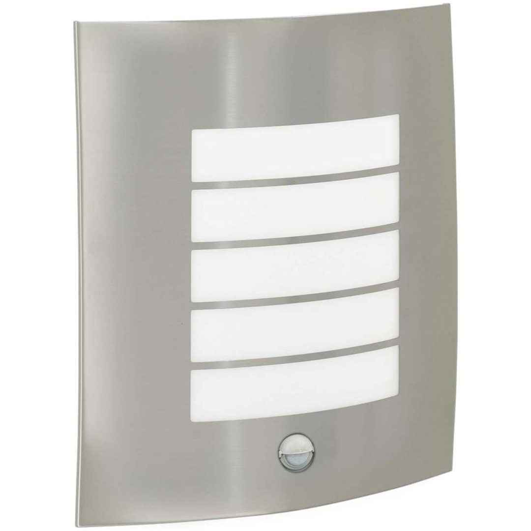 Utomhusvägglampa med sensor 2 st Silver Rostfritt stål IP44 vidaXL Medium – bild 2