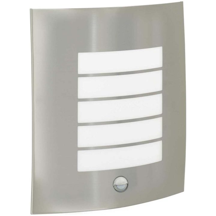 Utomhusvägglampa med sensor 2 st Silver Rostfritt stål IP44 vidaXL Medium – bild 2