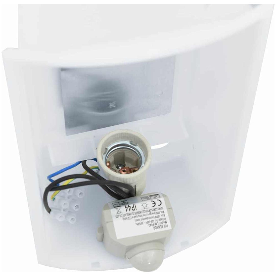 Utomhusvägglampa med sensor 2 st Silver Rostfritt stål IP44 vidaXL Medium – bild 8
