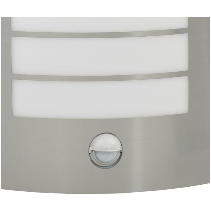 Utomhusvägglampa med sensor 2 st Silver Rostfritt stål IP44 vidaXL Medium – bild 9