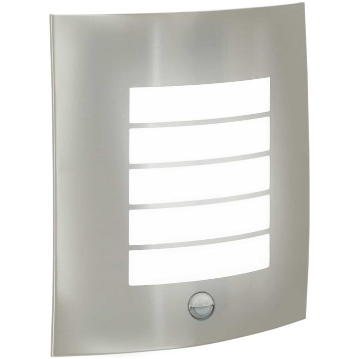 Utomhusvägglampa med sensor 2 st Silver Rostfritt stål IP44 vidaXL Medium – bild 10