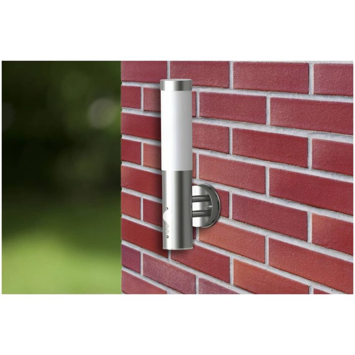 Utomhusvägglampa med sensor rostfritt stål vidaXL – bild 3
