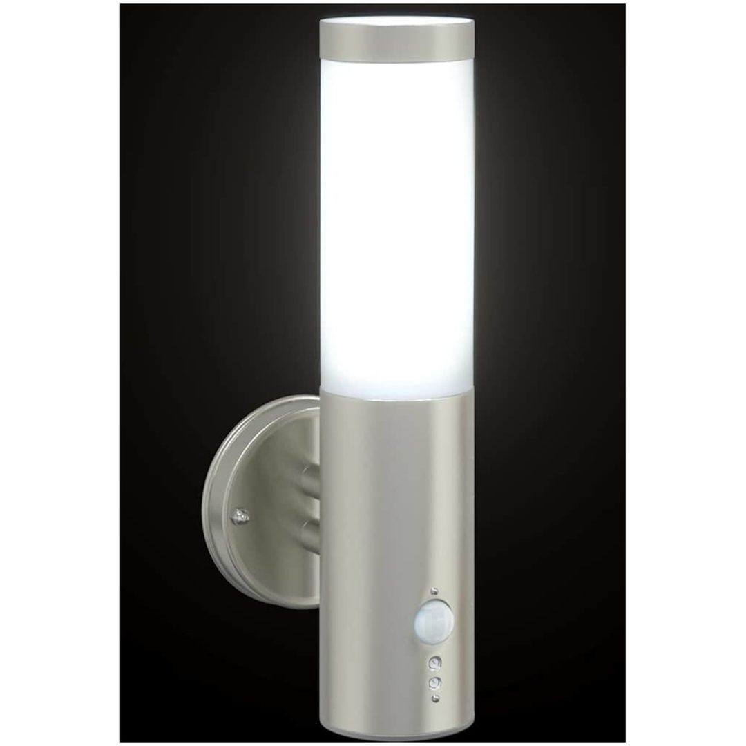 Utomhusvägglampa med sensor silver rostfritt stål IP44 vidaXL Medium – bild 11