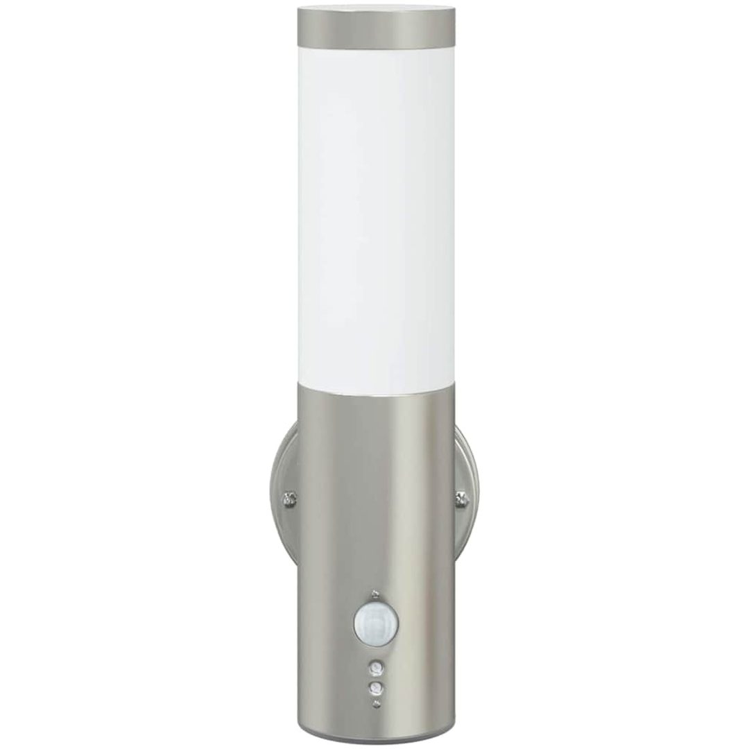 Utomhusvägglampa med sensor silver rostfritt stål IP44 vidaXL Medium – bild 4