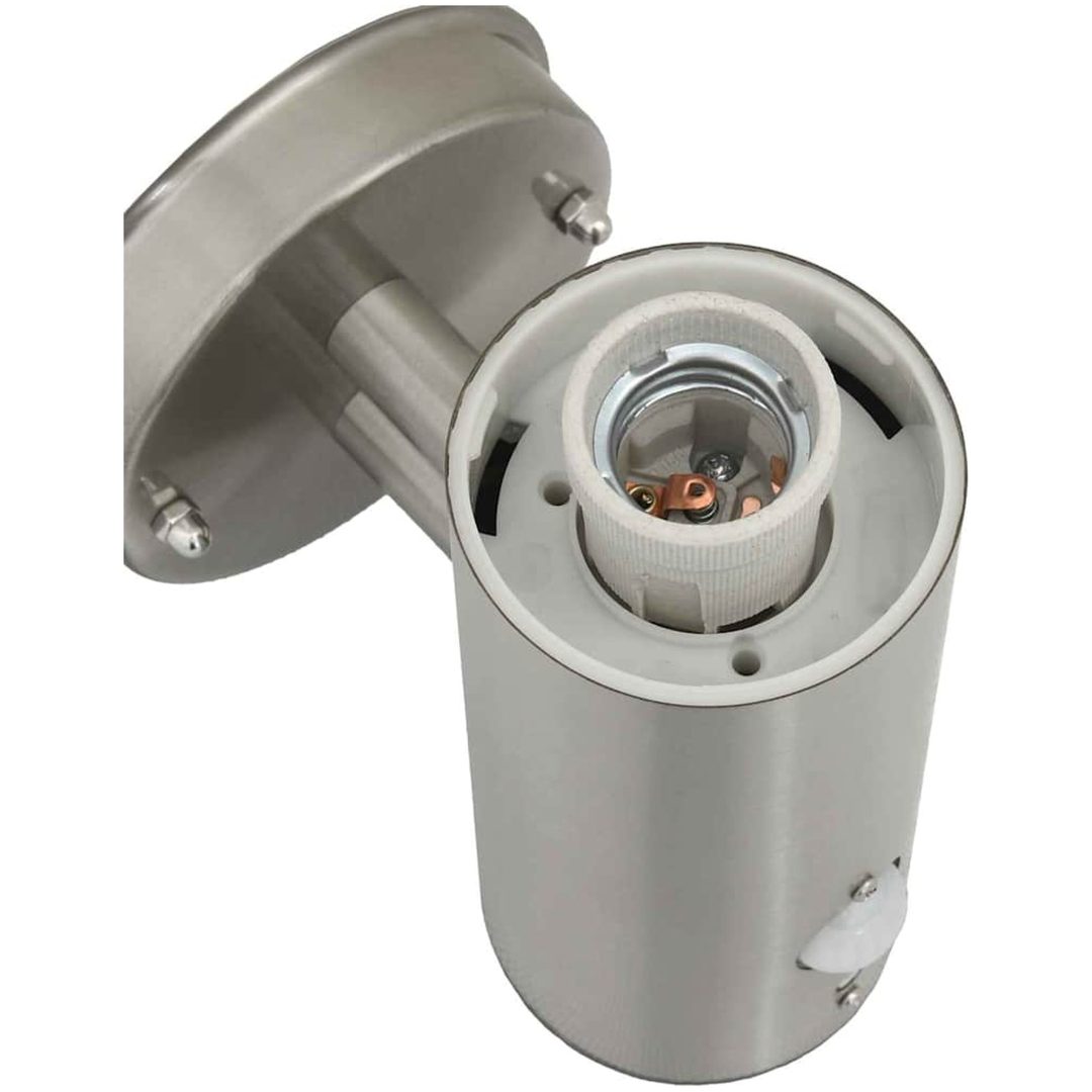Utomhusvägglampa med sensor silver rostfritt stål IP44 vidaXL Medium – bild 8