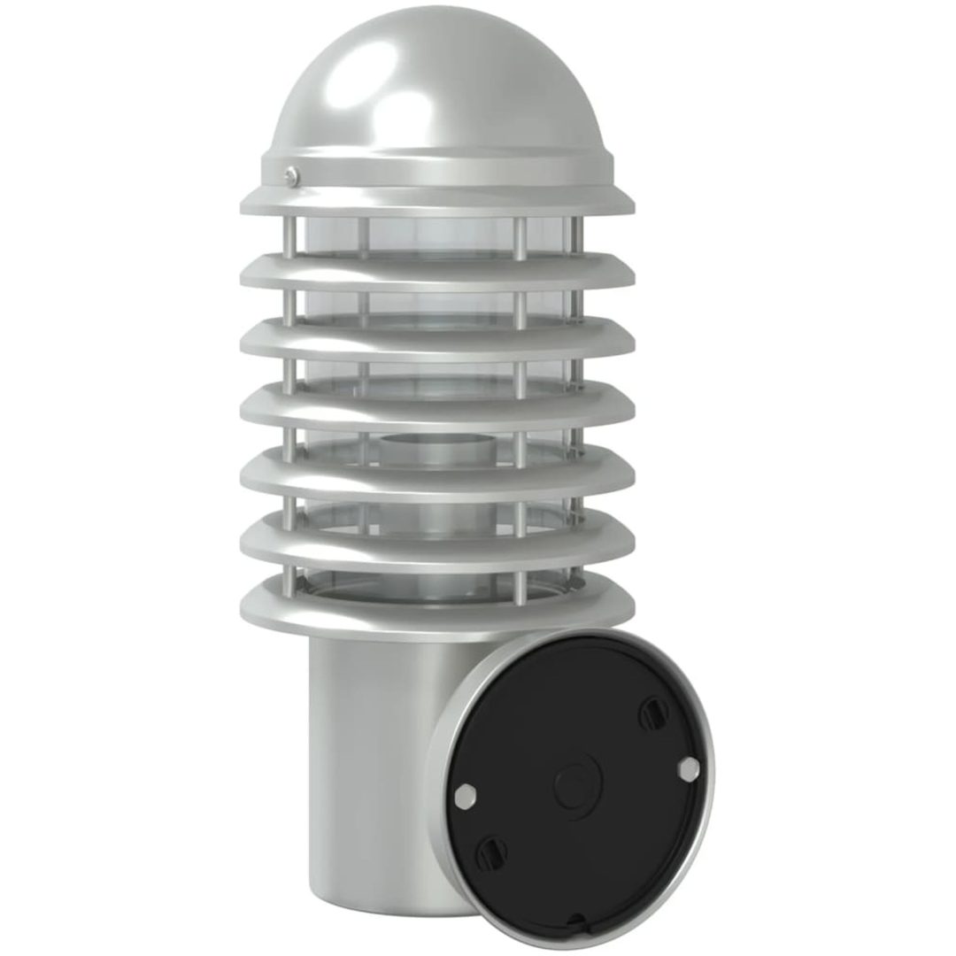 Utomhusvägglampa med sensor silver rostfritt stål vidaXL – bild 6