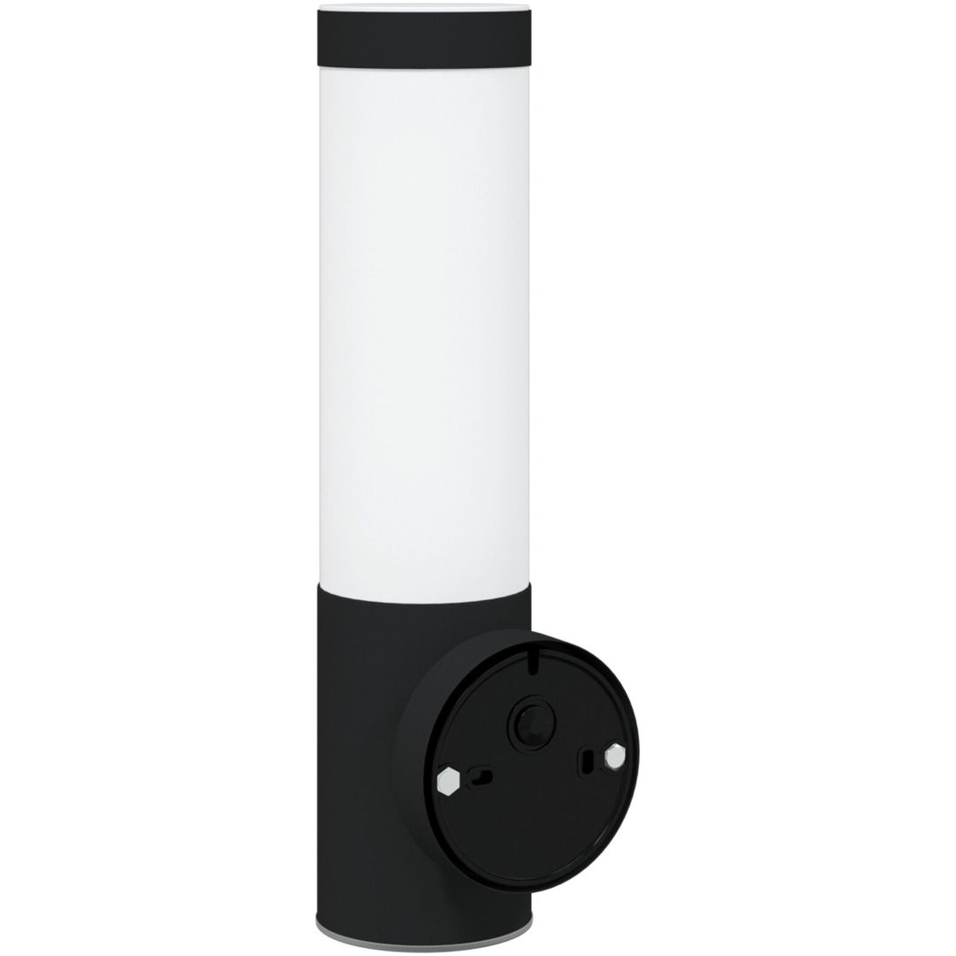 Utomhusvägglampa med sensor Svart Rostfritt Stål IP44 vidaXL Medium – bild 5
