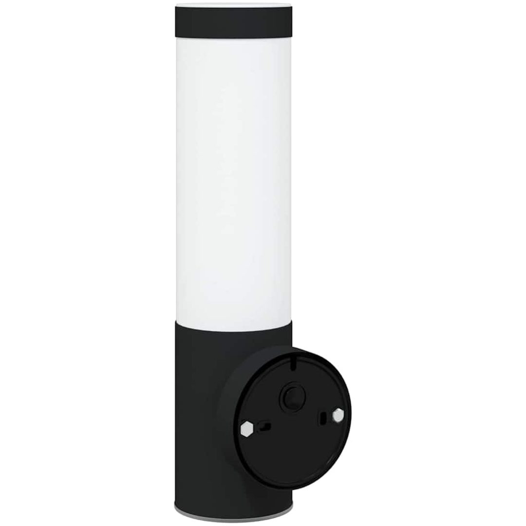 Utomhusvägglampa med sensor Svart Rostfritt Stål IP44 vidaXL Medium – bild 6
