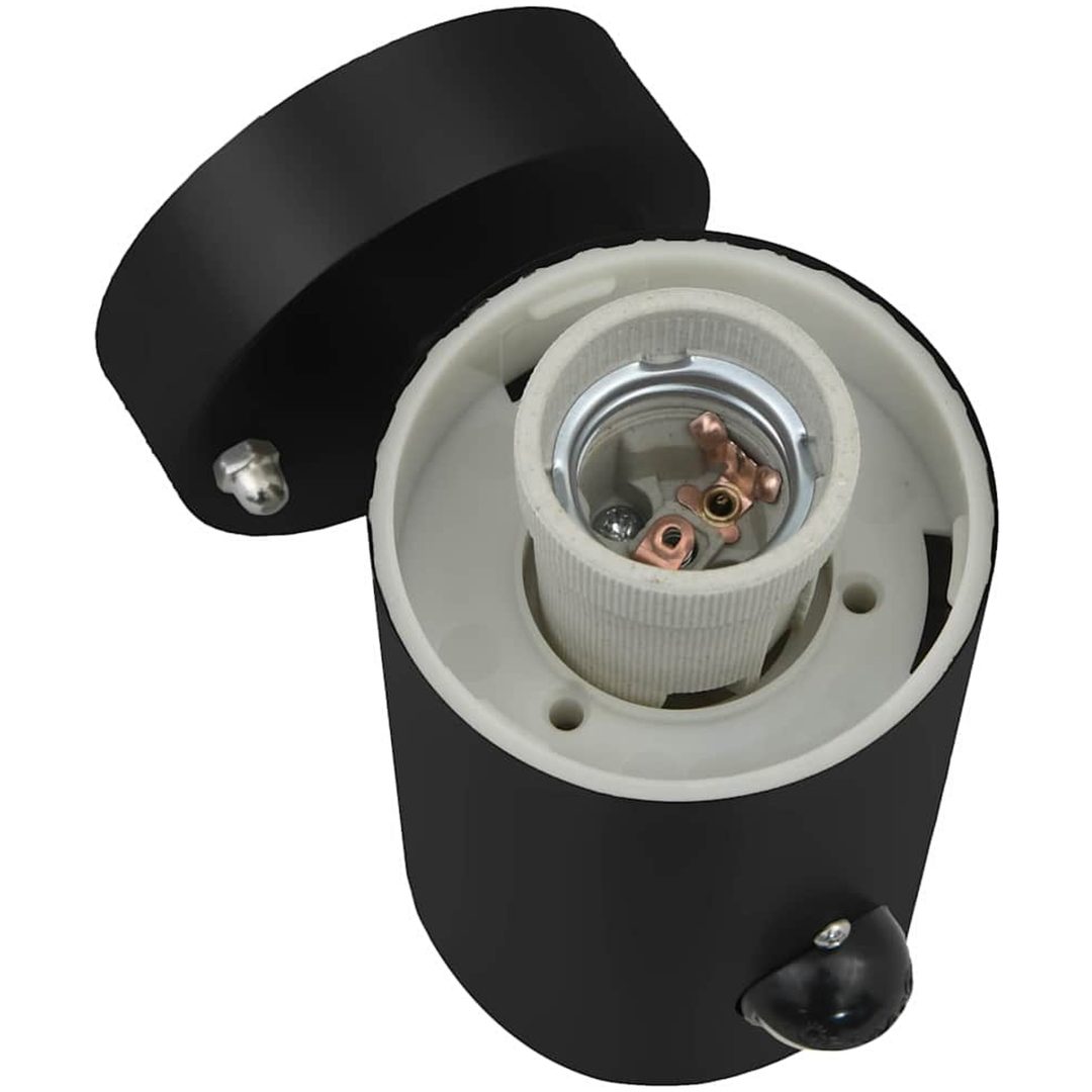 Utomhusvägglampa med sensor Svart Rostfritt Stål IP44 vidaXL Medium – bild 8