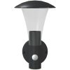 Utomhusvägglampa med sensor svart rostfritt stål vidaXL – miniatyr 4