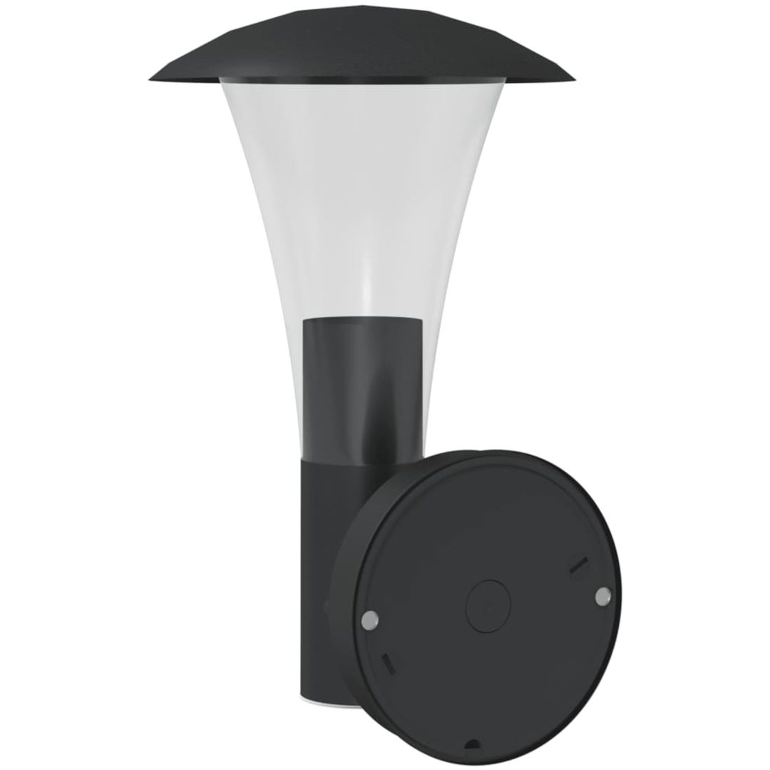 Utomhusvägglampa med sensor svart rostfritt stål vidaXL – bild 6