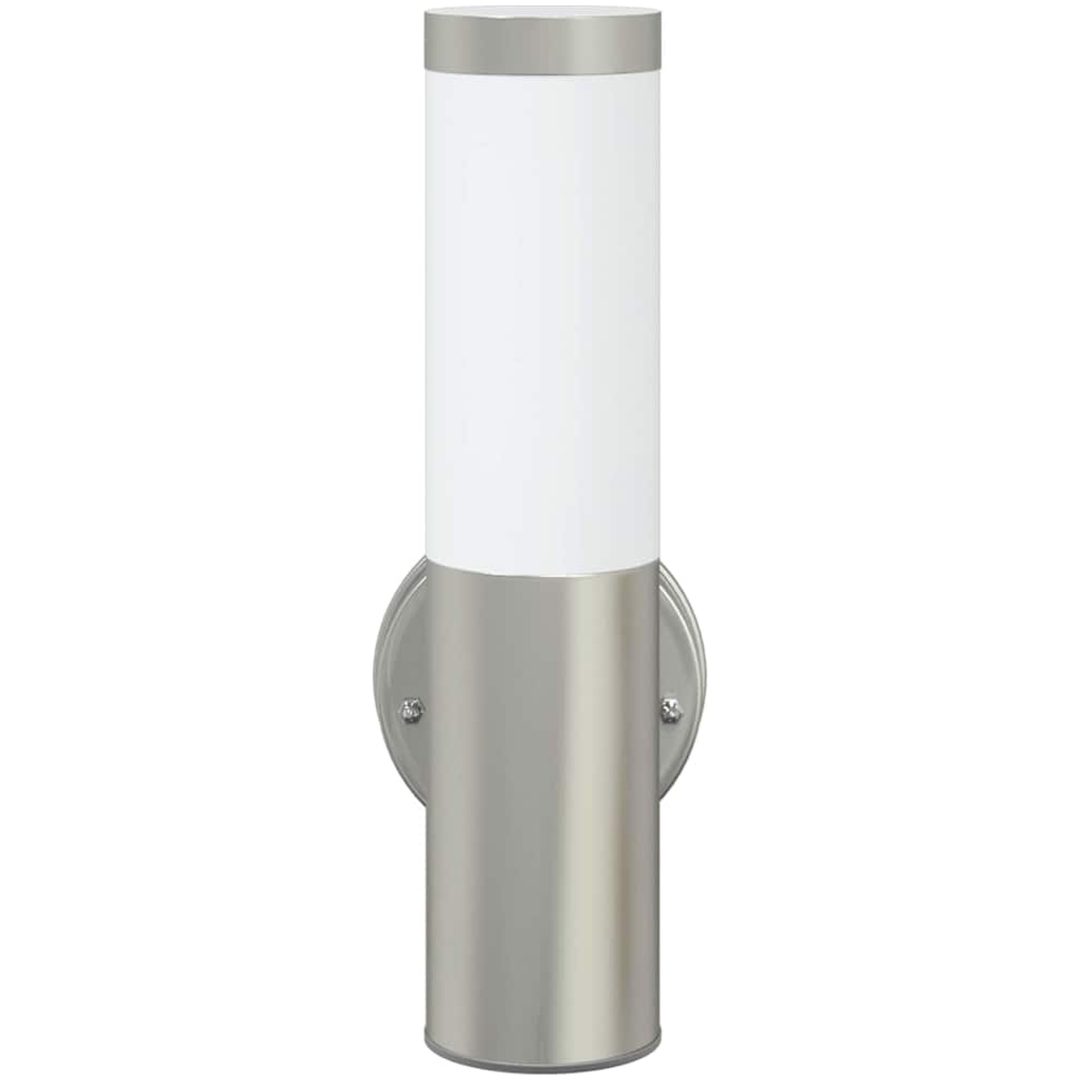 Utomhusvägglampa Silver Rostfritt Stål IP44 vidaXL Medium – bild 4