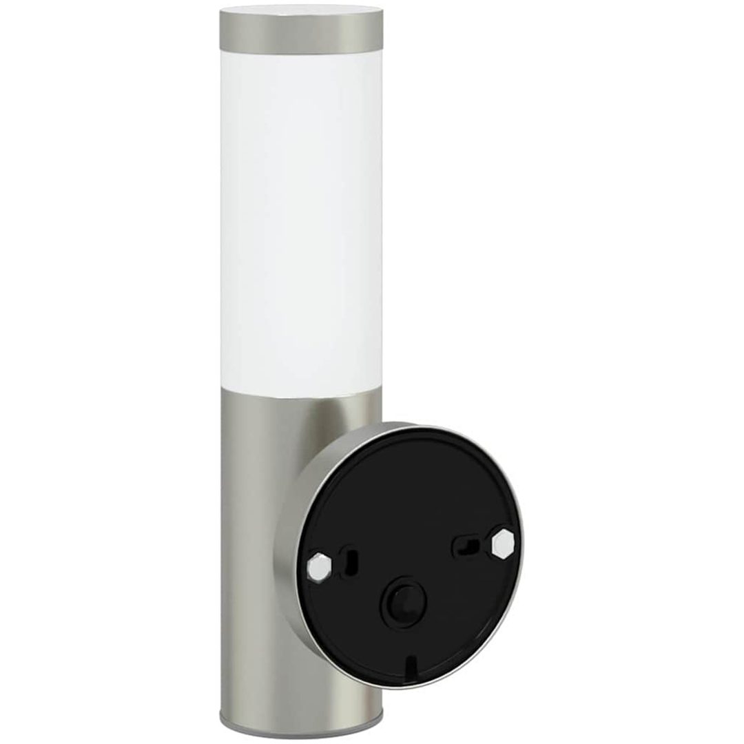 Utomhusvägglampa Silver Rostfritt Stål IP44 vidaXL Medium – bild 6