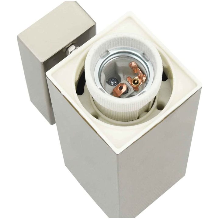 Utomhusvägglampor 2 st Silver Rostfritt Stål IP44 vidaXL Medium – bild 9