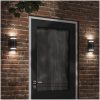 Utomhusvägglampor 2 st svart gjuten aluminium vidaXL 80 x 100 x 240 mm – miniatyr 1
